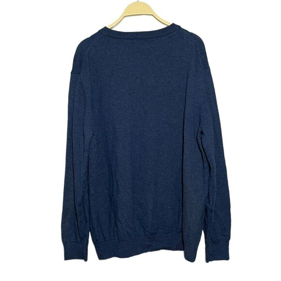 Turnbury Merino Wool Sweater Extra Fine Men 2XT Tall Vneck Preppy Classic Basic - Picture 2 of 10